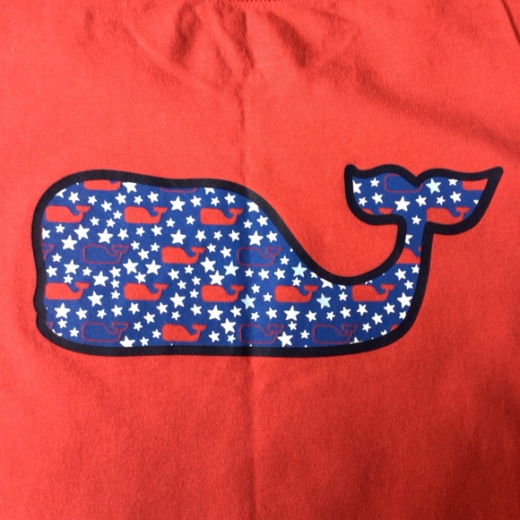 Vineyard Vines Patriotic Red Whale Pocket T-Shirt - Picture 8 of 8